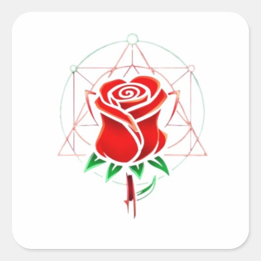 Abgelehnt Rose Transparenter Aufkleber (Vorderseite)