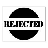 Abgelehnte Briefmarke aus Grobholz Gummistempel (Prägung)