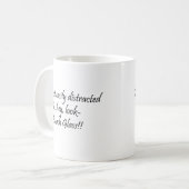 Abgelenkt durch Strand-Glas Kaffeetasse (Vorderseite Links)
