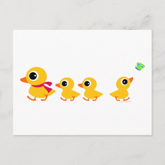 abgelenkte Ente Postkarte (Vorderseite)