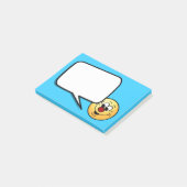 Abgelenktes Gesicht Grumpey Post-it Klebezettel (angewinkelt)