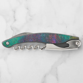 Abgenutzt und grün gereift mit Zyanenton Kellnermesser