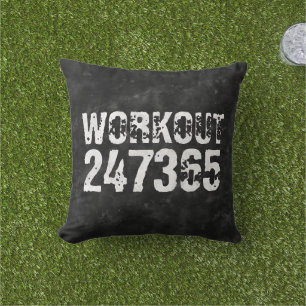 Abgenutzt und zerkratzt Text Workout 247365 vintag Kissen