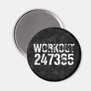Abgenutzt und zerkratzt Text Workout 247365 vintag Magnet