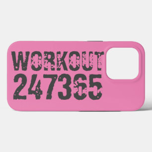 Abgenutzt und zerkratzter Text Workout 247365 pink Case-Mate iPhone Hülle