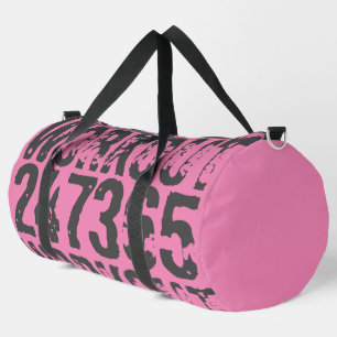 Abgenutzt und zerkratzter Text Workout 247365 pink Duffle Bag
