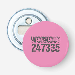 Abgenutzt und zerkratzter Text Workout 247365 pink Flaschenöffner