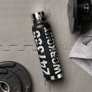 Abgenutzt und zerkratzter Text Workout 247365 vint Trinkflasche