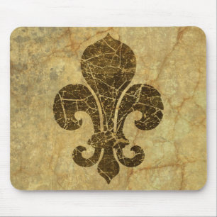 Abgenutzte Fleur De Lis Mousepad