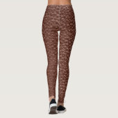 Abgenutzte Imitate Brown Leather Leggings (Rückseite)