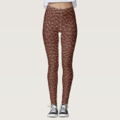 Abgenutzte Imitate Brown Leather Leggings (Vorderseite)