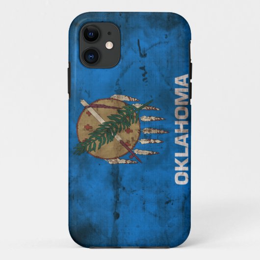 Abgenutzte Oklahoma-Flagge; Case-Mate iPhone Hülle (Rückseite)