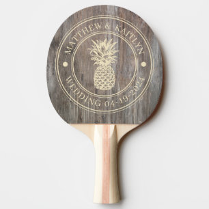 Abgenutzte Planken Ananas Hochzeitsnamen Tischtennis Schläger