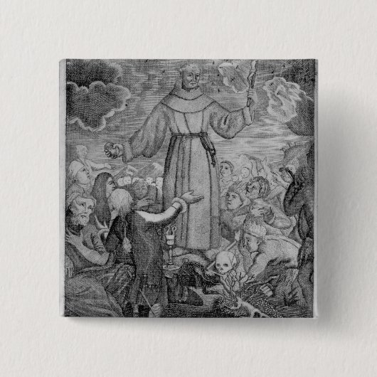 Abgenutzte Stelle Junipero Serra Button (Vorderseite)