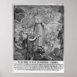 Abgenutzte Stelle Junipero Serra Poster