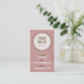 Abgenutzte Vintage Kreis-Grafik- Art 5 Visitenkarte (Stehend Vorderseite)