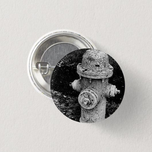 Abgenutzter abgesplitterter rostiger alter Feuerhy Button (Vorne & Hinten)