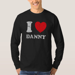 Abgenutzter Grunge-Stil I Love Danny T-Shirt