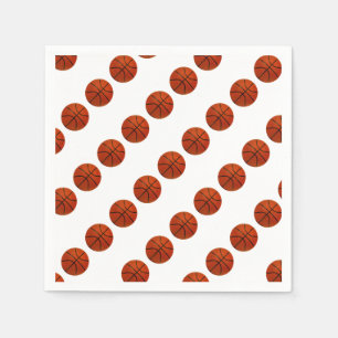 Abgenutzter orange Basketball Serviette