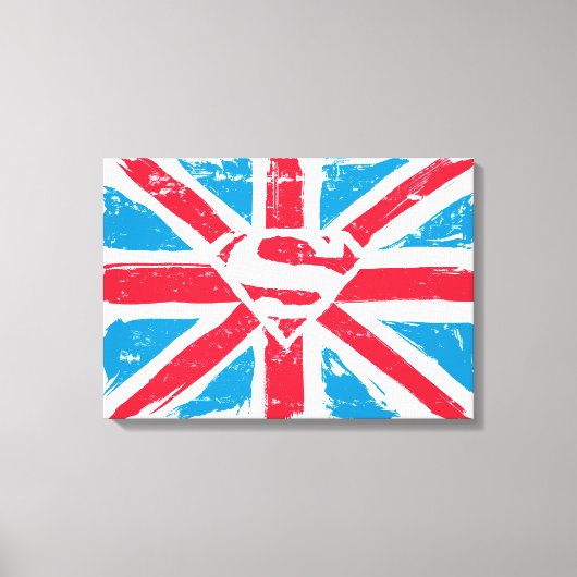 Abgenutzter S-Schild über der Flagge Leinwanddruck (Vorderseite)