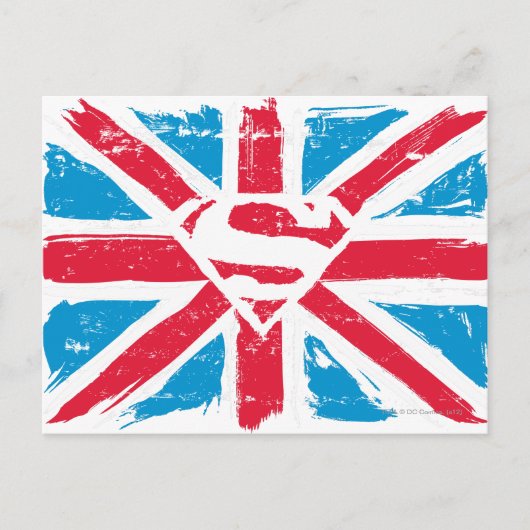 Abgenutzter S-Schild über der Flagge Postkarte (Vorderseite)