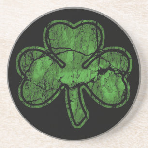 Abgenutzter Shamrock-Unterleger Getränkeuntersetzer