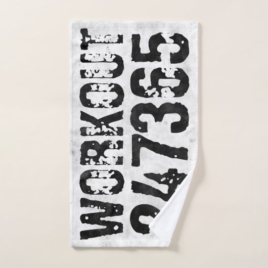 Abgenutzter und kratzter Text Workout 247365 rusti Badhandtuch Set (Handtuch)