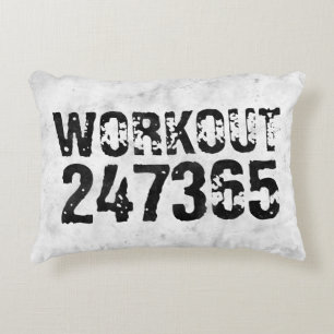 Abgenutzter und kratzter Text Workout 247365 rusti Dekokissen