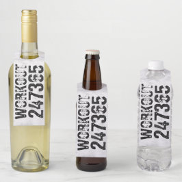 Abgenutzter und kratzter Text Workout 247365 rusti Flaschenanhänger