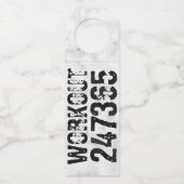 Abgenutzter und kratzter Text Workout 247365 rusti Flaschenanhänger (Rückseite)