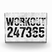 Abgenutzter und kratzter Text Workout 247365 rusti Fotoblock (Vorderseite)