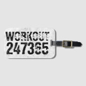 Abgenutzter und kratzter Text Workout 247365 rusti Gepäckanhänger (Vorderseite (Horizontal))
