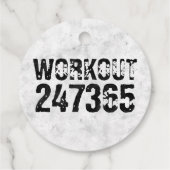 Abgenutzter und kratzter Text Workout 247365 rusti Geschenkanhänger (Rückseite)