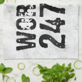 Abgenutzter und kratzter Text Workout 247365 rusti Geschirrtuch (Gefaltet)