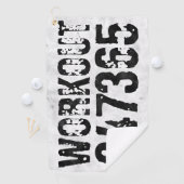 Abgenutzter und kratzter Text Workout 247365 rusti Golfhandtuch (Insitu)