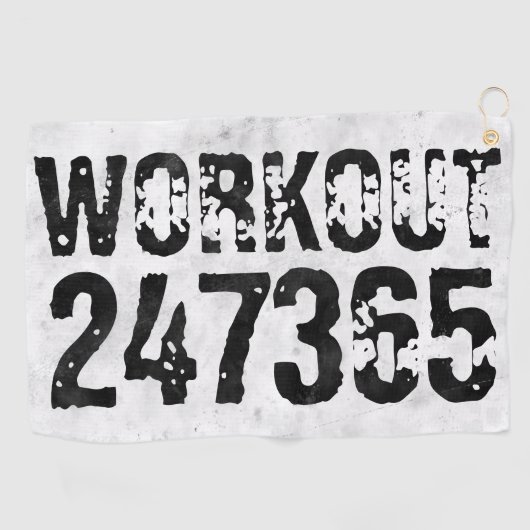 Abgenutzter und kratzter Text Workout 247365 rusti Golfhandtuch (Horizontal)