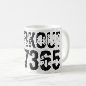 Abgenutzter und kratzter Text Workout 247365 rusti Kaffeetasse (VorderseiteRechts)