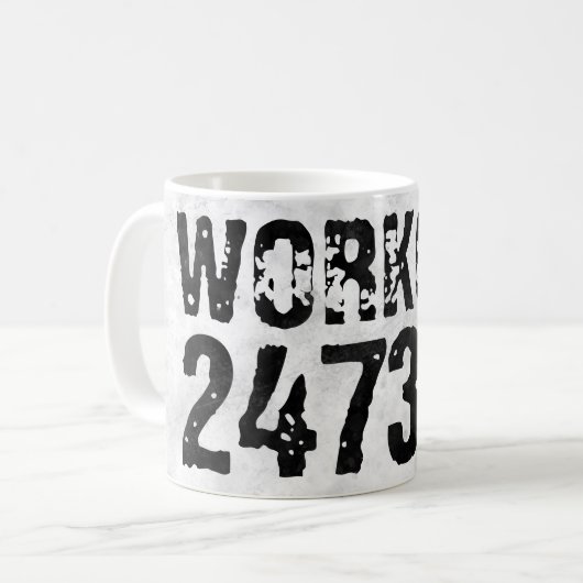 Abgenutzter und kratzter Text Workout 247365 rusti Kaffeetasse (Vorderseite Links)
