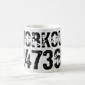 Abgenutzter und kratzter Text Workout 247365 rusti Kaffeetasse (Mittel)
