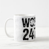 Abgenutzter und kratzter Text Workout 247365 rusti Kaffeetasse (Links)