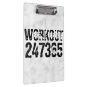 Abgenutzter und kratzter Text Workout 247365 rusti Klemmbrett (Rechts)