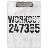 Abgenutzter und kratzter Text Workout 247365 rusti Klemmbrett (Vorderseite)