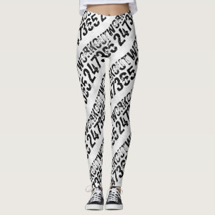 Abgenutzter und kratzter Text Workout 247365 rusti Leggings