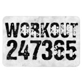 Abgenutzter und kratzter Text Workout 247365 rusti Magnet (Horizontal)