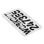 Abgenutzter und kratzter Text Workout 247365 rusti Magnet (Rechte Seite)