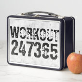 Abgenutzter und kratzter Text Workout 247365 rusti Metall Brotdose (Beispiel)