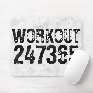 Abgenutzter und kratzter Text Workout 247365 rusti Mousepad