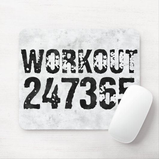 Abgenutzter und kratzter Text Workout 247365 rusti Mousepad (Mit Mouse)