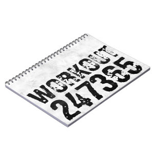 Abgenutzter und kratzter Text Workout 247365 rusti Notizblock