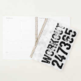 Abgenutzter und kratzter Text Workout 247365 rusti Planer